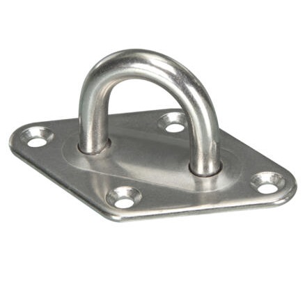 Oog op plaat 6MM rvs A2